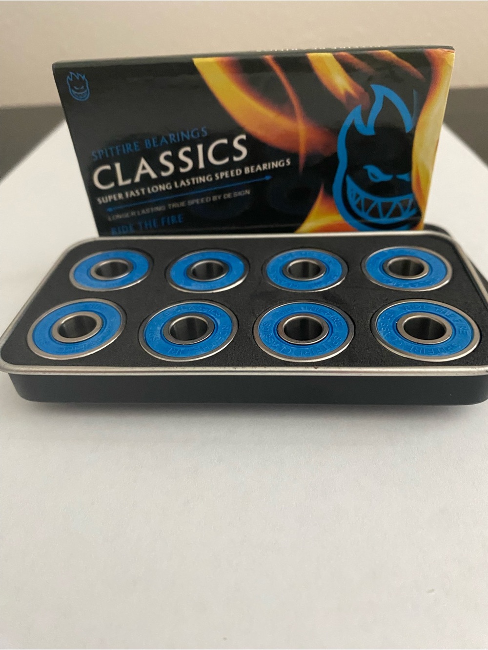 Spitfire Classics Blue Skateboard Bearings - 8-Pack Set